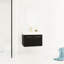 Armoire de salle de bain 30 po avec lavabo, fixation murale, couleur châtaignier noir, cuve en résine à rebords épais, porte, accessoire de meuble-lavabo de 30 po, style moderne et silencieux-1403271220