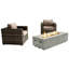 Ensemble de conversation pour 2 personnes avec foyer et coussins Sunbrella Darrione-103730678