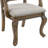 Grethel Dining Arm Chair with Beige Fabric in Walnut (2 Per Carton)