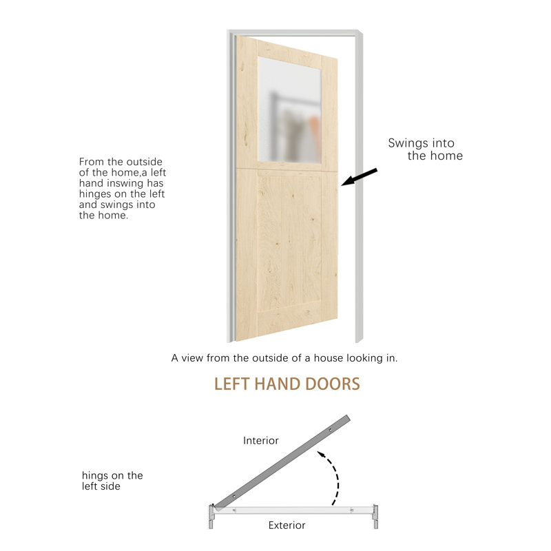 Porte intérieure Dutch, Gauche, 32 po x 80 po