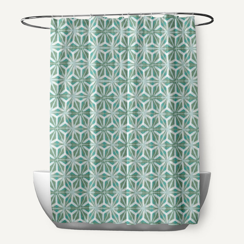 Rideau de douche simple Floral, Vert