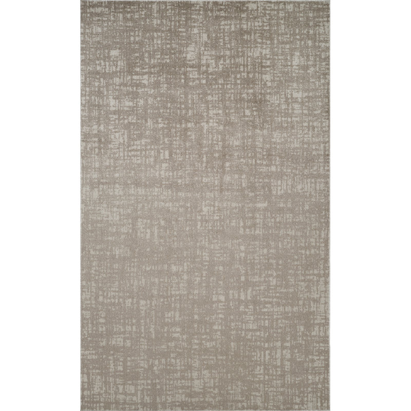 Machine Washable Frances Beige/Brown Rug, Rectangle 5' x 8'