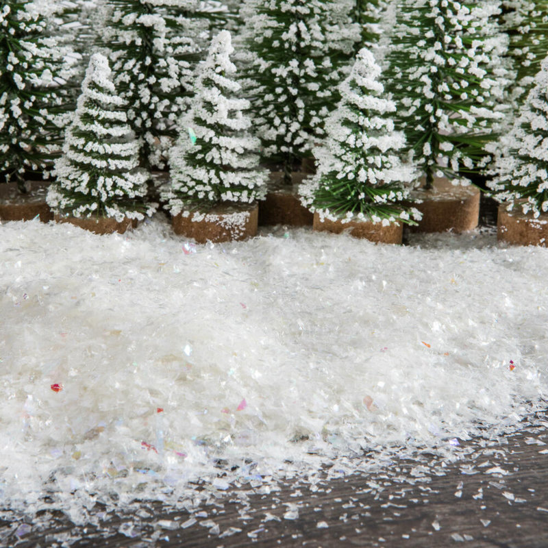  Mélange de flocons de fleurs artificiels irisés blancs et roses, boîte de 8 lb