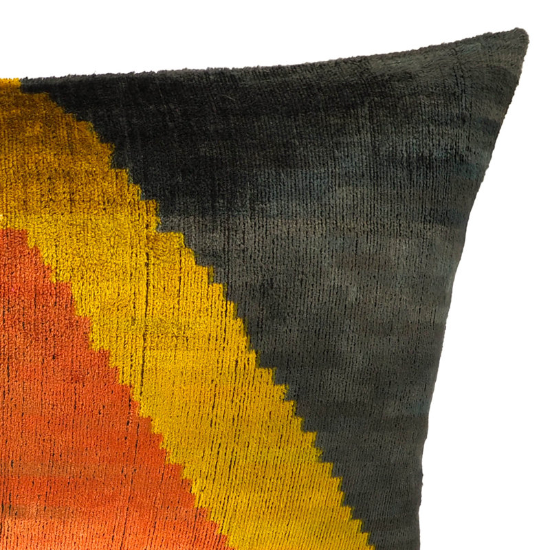 Housse de coussin en soie Ikat