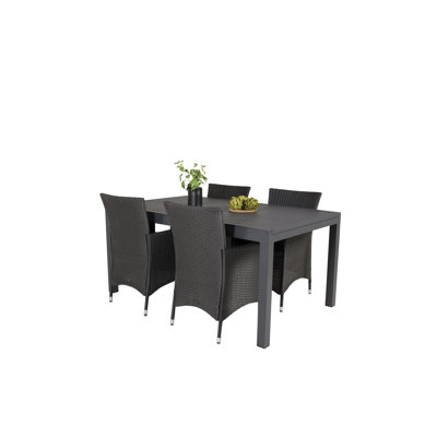 Geir 4 Seater Dining Set with Cushions