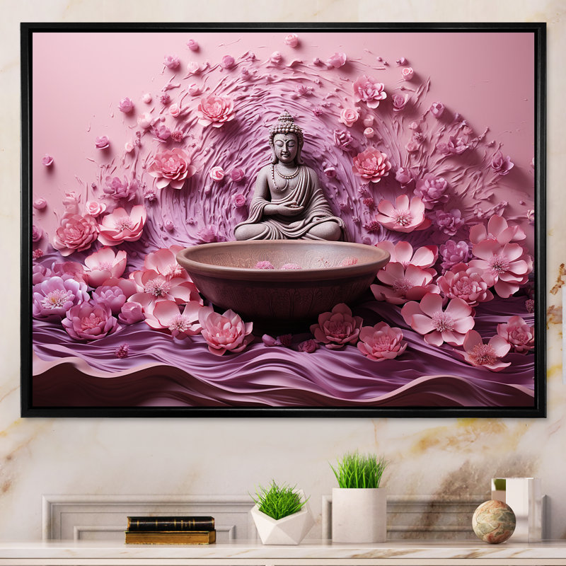 Hindouisme spirituel mantras méditation - impression, Cadre flottant noir, H 34 po x l 44 po x P 1,5 po