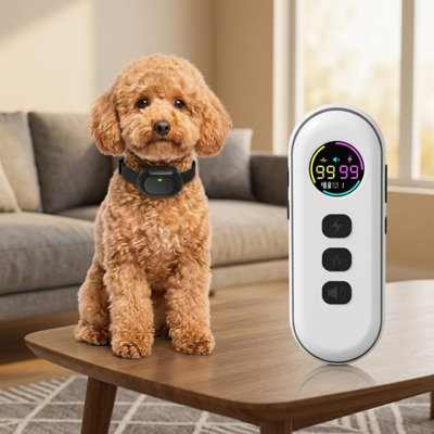 Ultra-Small Anti-Bark Collar, Ultra-Light & Thin Training Collar with 1300ft Remote for Small Dogs 5-15 lbs, 198-Level Precise Control, Rechargeable, Black (Manual Only)
