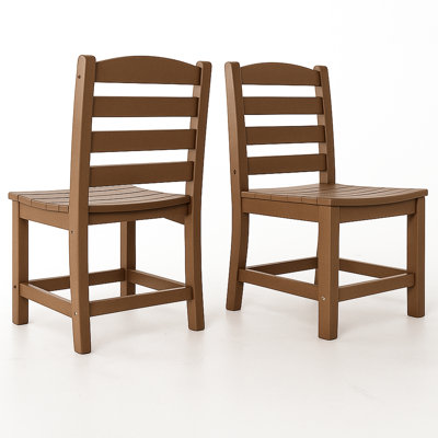 Sièges de salle à manger sans accoudoirs pour l'extérieur pour 2 personnes Brown, construction, intempéries, style contemporain, haute personnalisation, résistance aux chocs, long service, entretien peu coûteux, 17,2 po de profondeur, 33,35 de largeur, 22,63 po