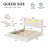 Upholstered Bed With Storage Headboard, Queen Platform Bed Frame With Storage Drawers&led, White-1627004324
