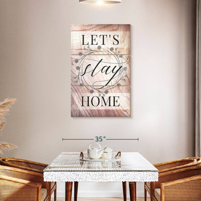 Plaque murale Kema Let's Stay Home Wreath