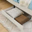 Structure de lit double tapissier pleine grandeur avec 2 tiroirs de rangement, canapé-lit réglable en velours, beige