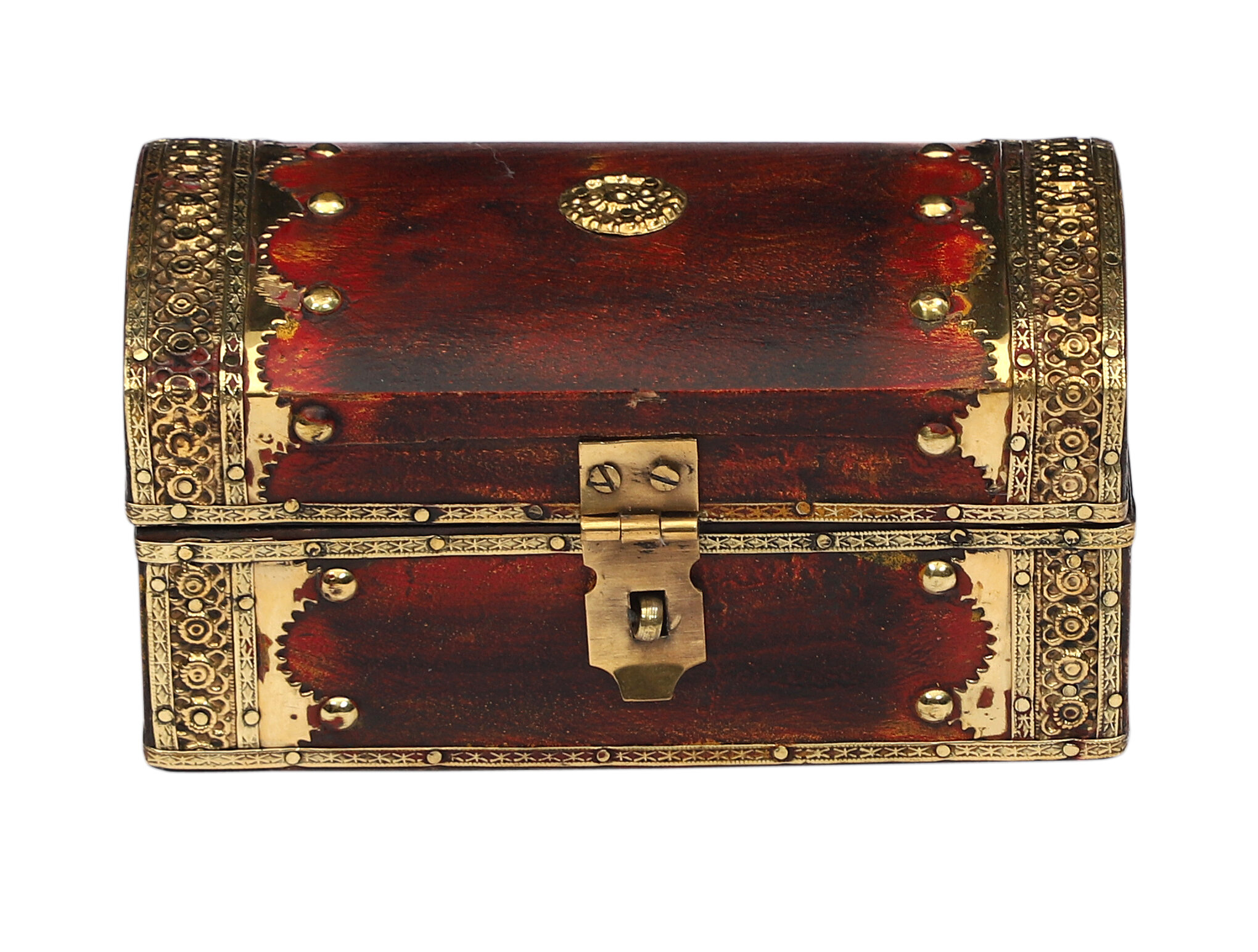 Royal Black Marble Brown Leather Fleur De Lis Lunch Box