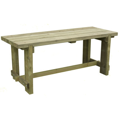 Rectangular Pine Outdoor Dining Table , cm W 70cm cm D