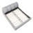 Grey Upholstered Platform Bed With Waterproof Material And Solid Slats Queen Ergonomic Headboard Wood Frame-628496801-628496803