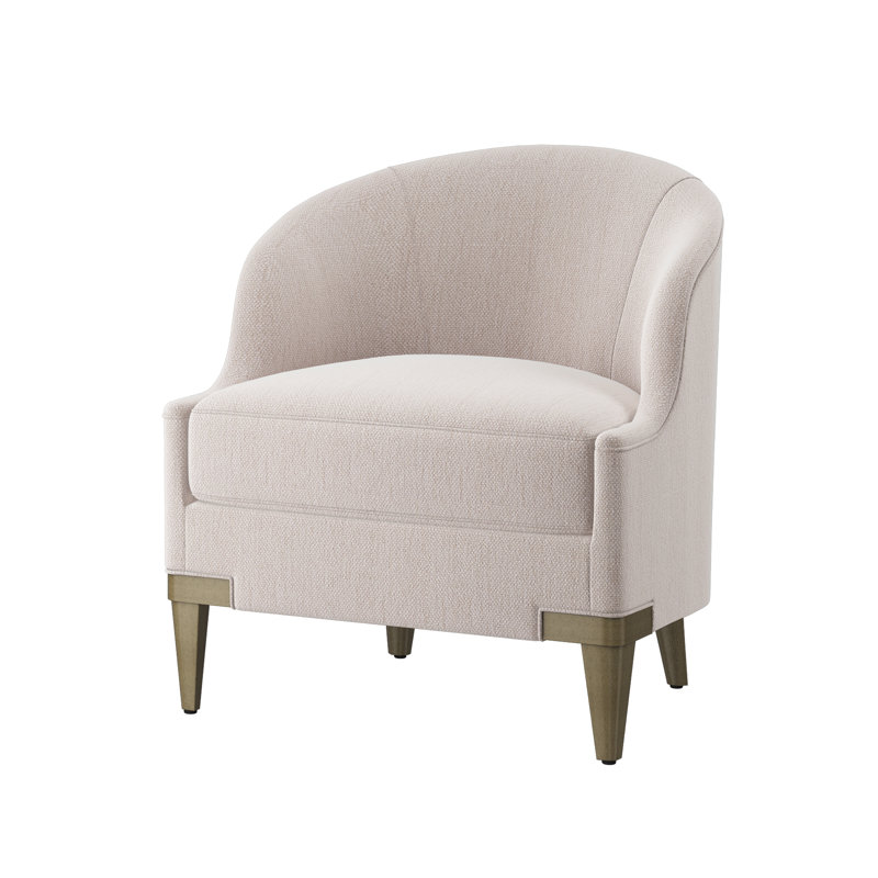 Fauteuil demi-tonneau Lafayette, Lin Queen Bey (tissu performance) 1358-92, Dune