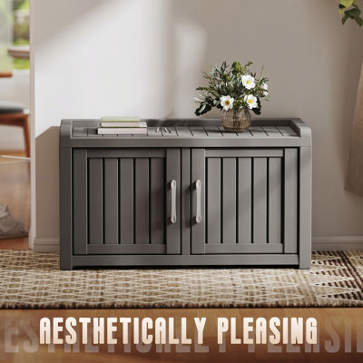 32" 2-Door Shoe Storage Cabinet