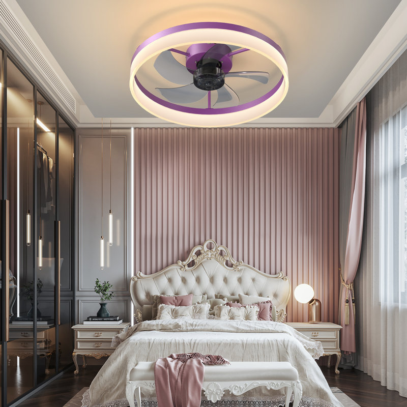 Ventilateurs de plafond avec lumières à DEL à intensité variable Installation encastrée de ventilateurs de plafond modernes