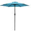 Parasol d'extérieur bleu 7,5 pieds avec inclinaison et évent 45 pieds, idéal pour les réunions de famille