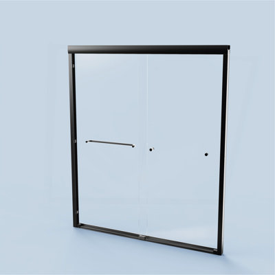 Porte de douche coulissante double semi-sans cadre l 56 "à H 72" H