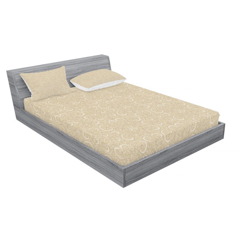 Microfiber Floral Sheet Set, Queen Sheet + Fitted Sheet + 2 Pillowcases