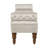 Bedroom Upholstered Bench With Button - Soft Velvet Fabric And Solid Wood Legs Champagne For-1115062600