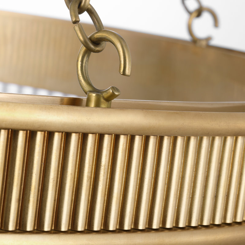 Menil 4 - Light LED Chandelier, Soft Brass
