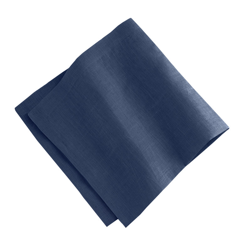 Indigo Linen Box Napkin Set of Four