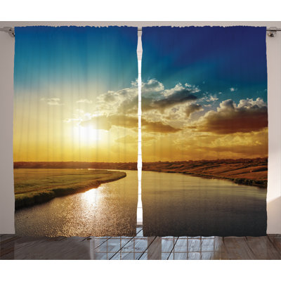 Leisha Semi Sheer Curtain Pair