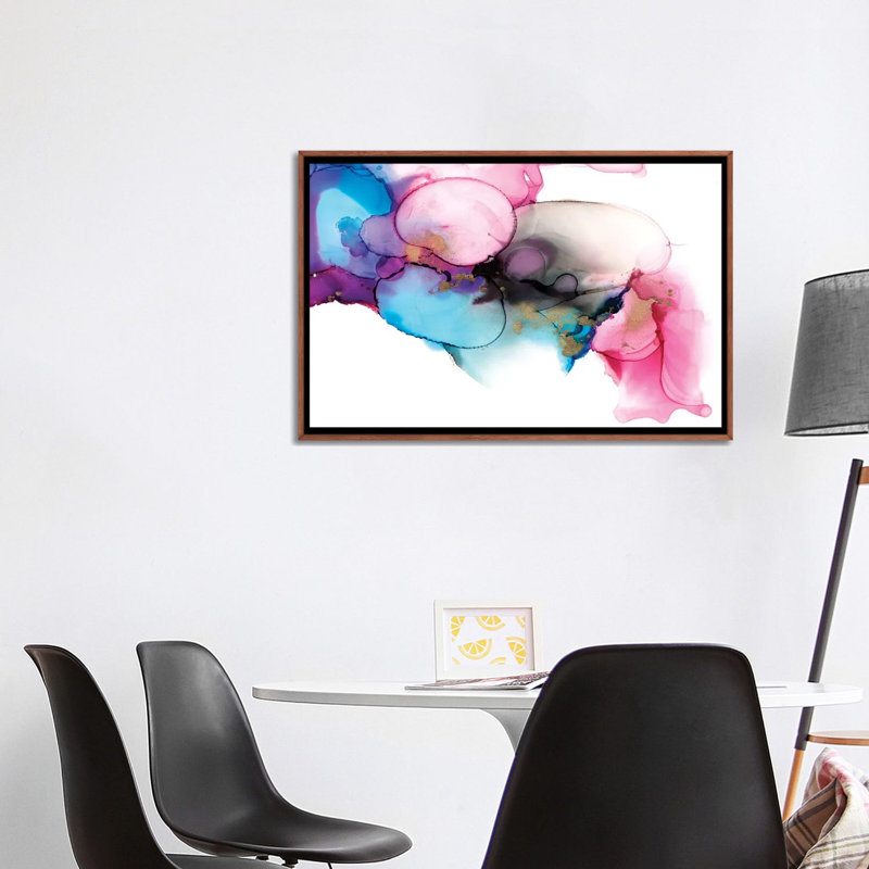 «Borealis II» par Jennifer Goldberger - reproduction d'art, H 26 po x l 40 po x 1,5 po, Toile avec cadre en bois classique