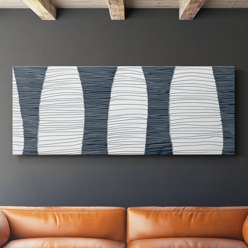 Toile tendue avec châssis abstrait # 8-Series, H 12 po x l 30 po