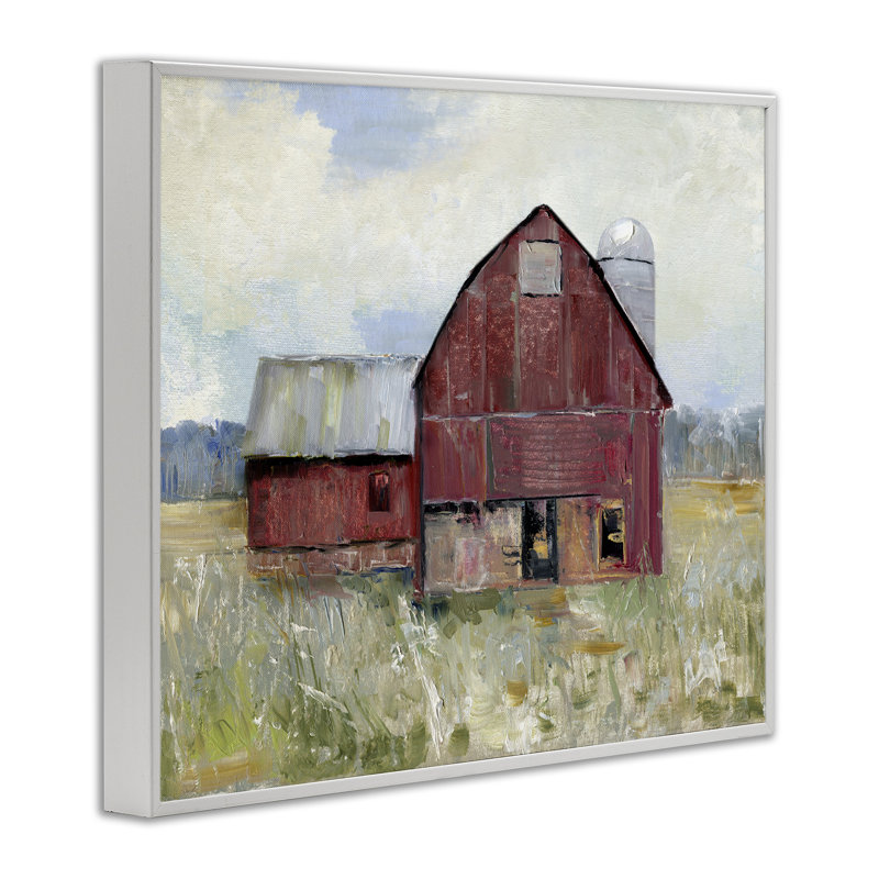 Estampe numérique rouge, conception de Sally Swatland, H 11 po x l 14 po, Encadrement giclée blanc côtier