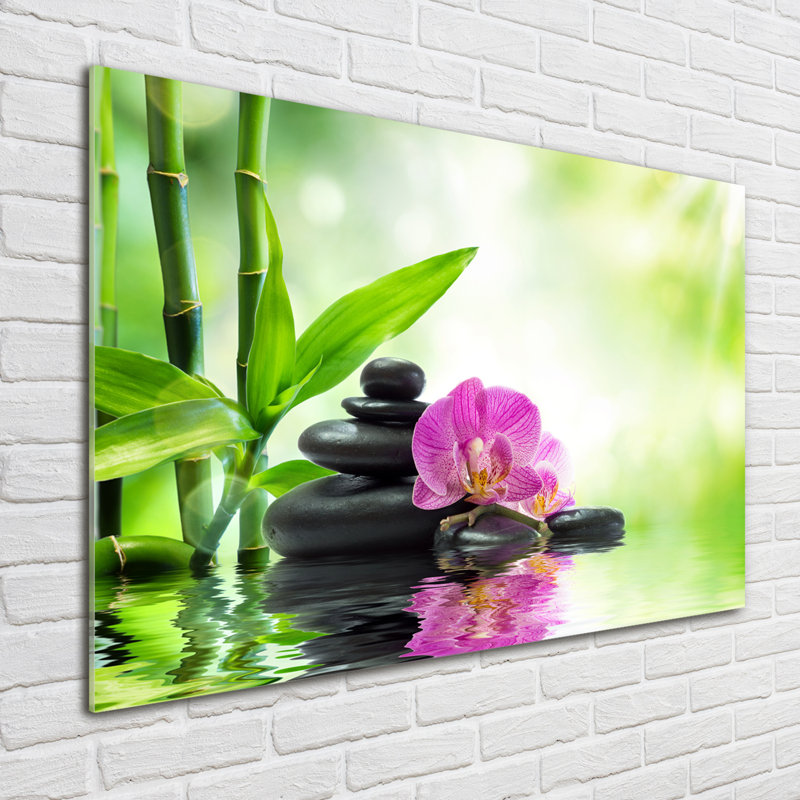 Orchid - No Frame Print on Glass