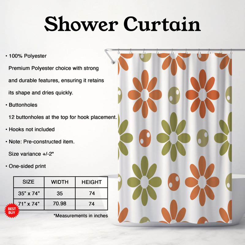 Rideau de douche Boho Fluff - Premium, H 74 po x l 71 po