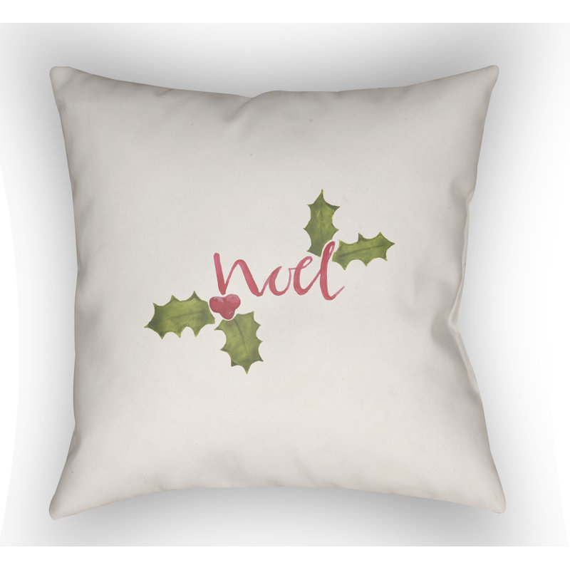Noel Indoor/Outdoor  Throw Pillow, 18" H x 18" W x 4" D