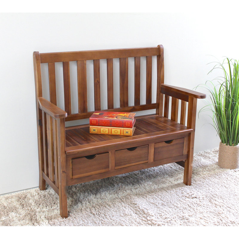 Banc de rangement en bois Corbin