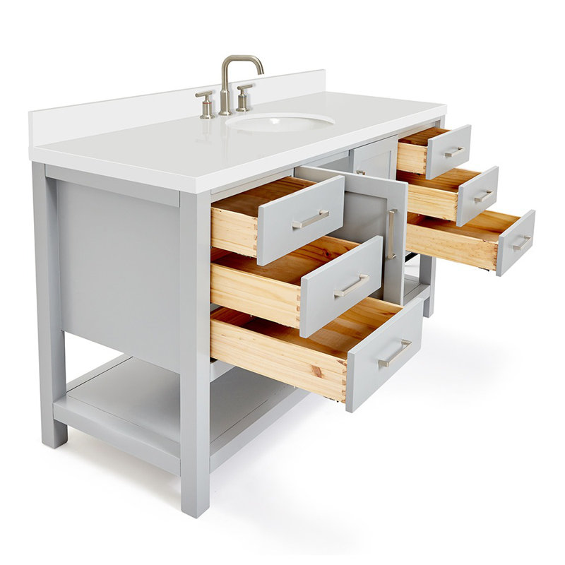Magnolia Bath Vanity Rectangular Basin S061SWQ, Oval, Gray