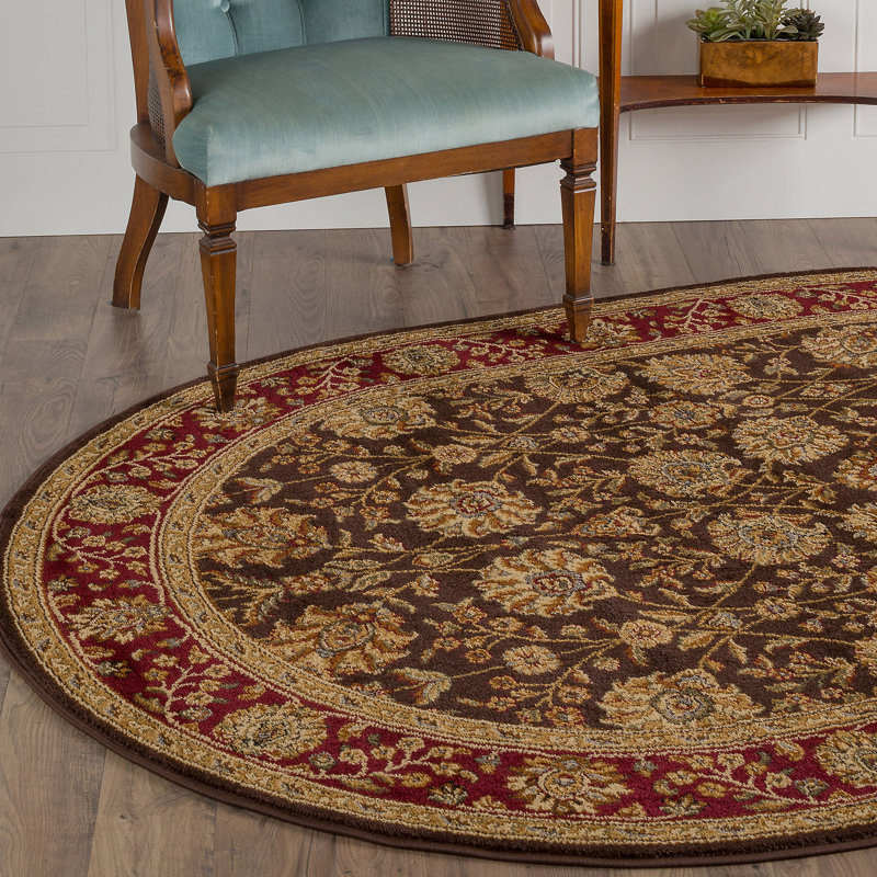 Lapoint Oriental Indoor Rug, Round 5'3"