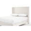 Élégant très grand lit avec tête de lit tapissier remarquable de 54 po - structure en métal, décoration de chambre à coucher, sommier requis, facile à assembler