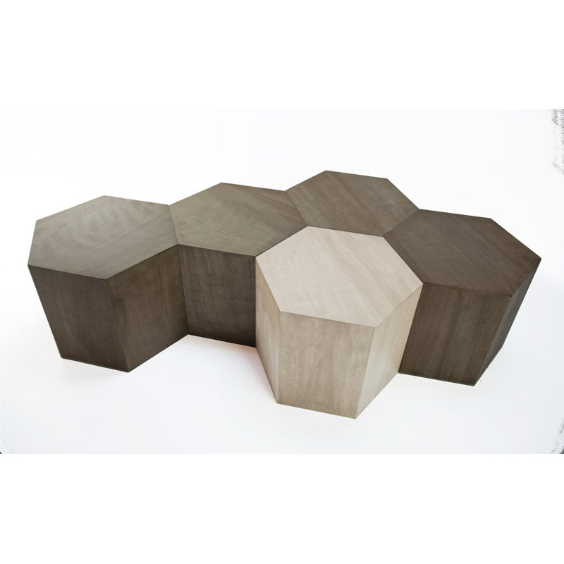 Coffee Table, Matte Black, 16"H x 20"L x 17.3"W