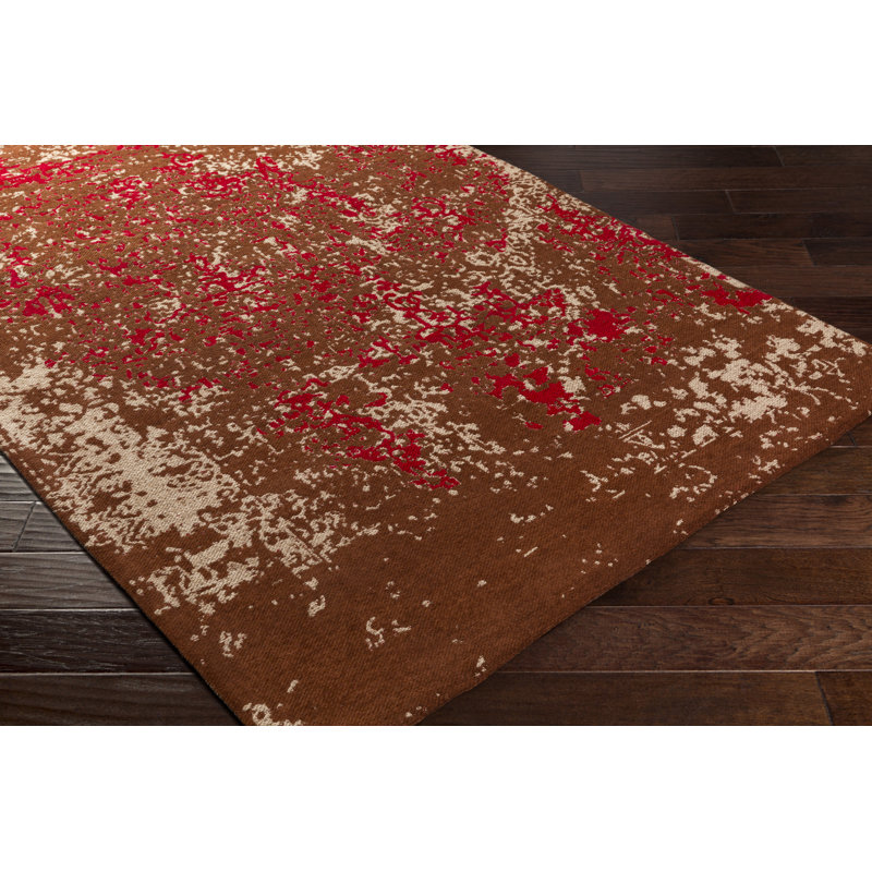 Tapis brun / rouge Adney, Rectangle 9 pi x 13 pi