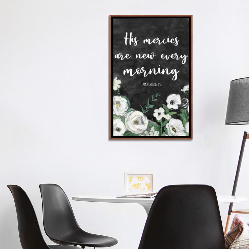 His Mercies, Classic Wood Framed, No Mat, 40" H x 26" W x 1.5" D