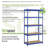 Lundys 5 Tiers Adjustable Metal Storage Shelving Heavy Duty Boltless Display-813148151