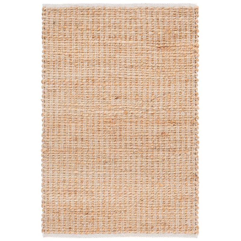 Tapis en jute naturel / coton, Rectangle 9 pi 0 po x 12 pi 0 po