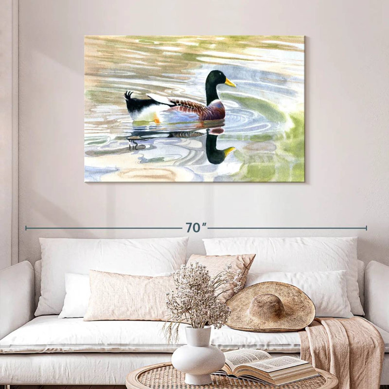 Brampt Duck Water Reflection, 30" H x 45" W