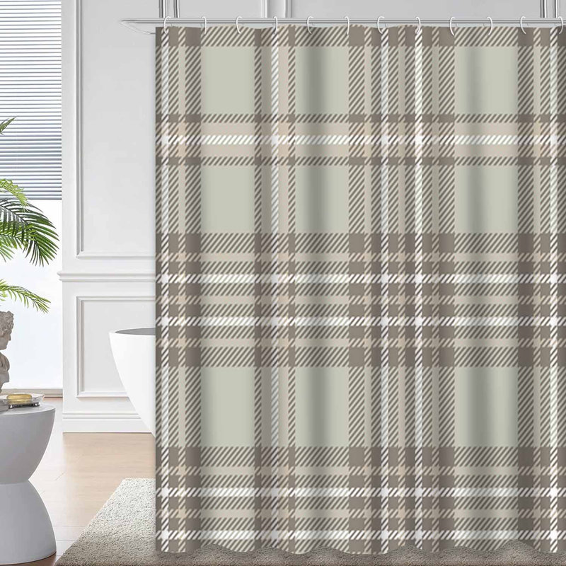 Rideau de douche Tartan, L 72 po x l 84 po