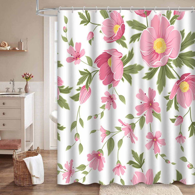 Rideau de douche Spring Hellebore, L 72 po x l 72 po