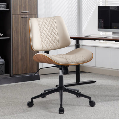 Crosslin Faux Leather Rotation Task Chair by Latitude Run
