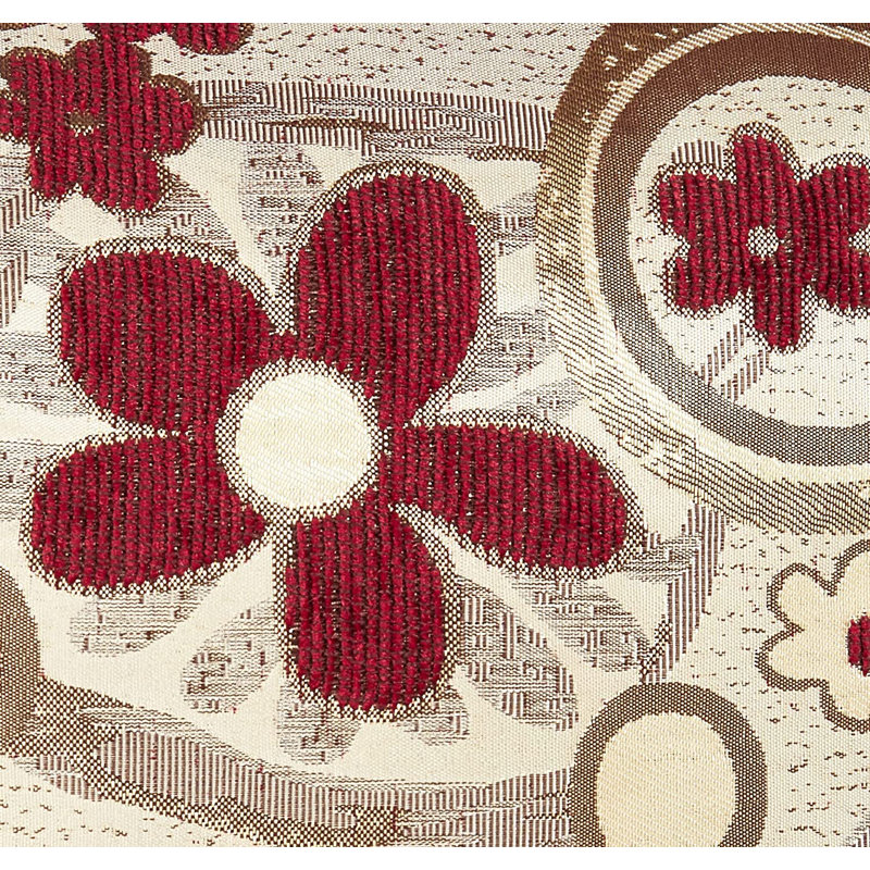 Housse de coussin Victoria Daisy, Bourgogne / Doré