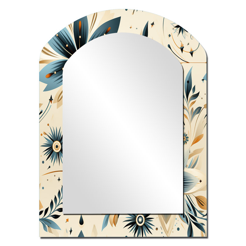Motif bohémien Pottershill Nomadic Serenity - grand miroir géométrique asymétrique, 34 po x 25 po