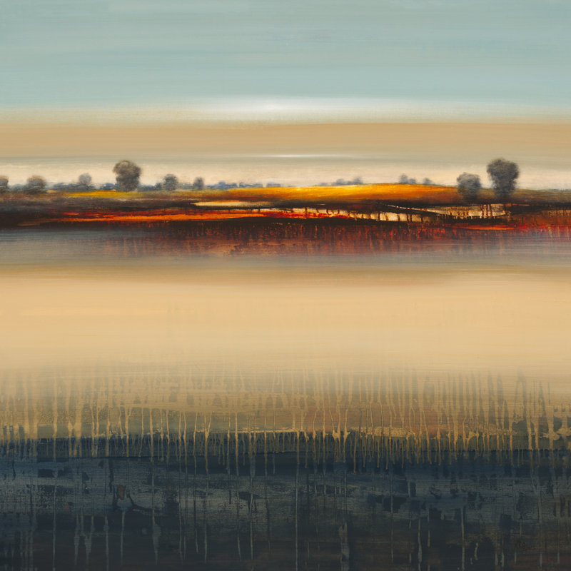 Distant Fields - impression, Couche de verre, H 47 po x l 47 po